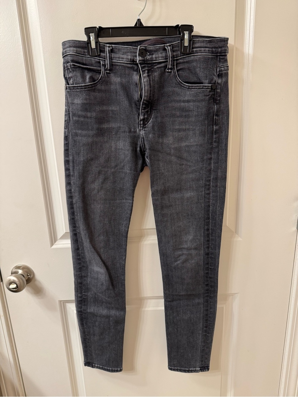 Helmut Lang Women's Skinny Jeans in Washed Black